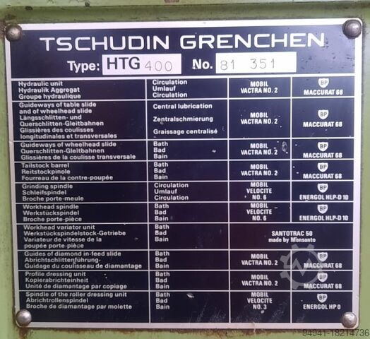 Typenschild TSCHUDIN