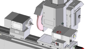 The newly developed Z2 axis for automatic length compensation
